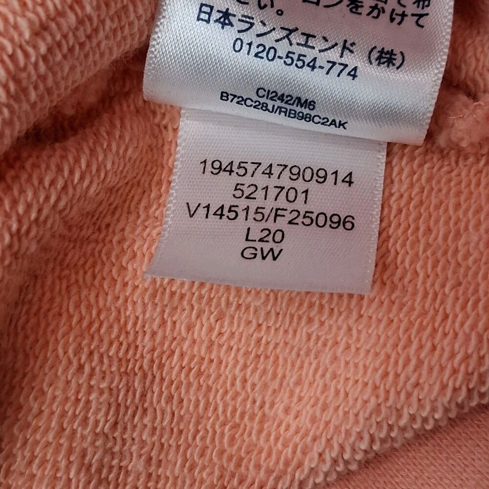 Retro 80s Lands End Pastel Colorblock Hoodie Vaporwave 1X Serious Sweats Opalite - Picture 5 of 7